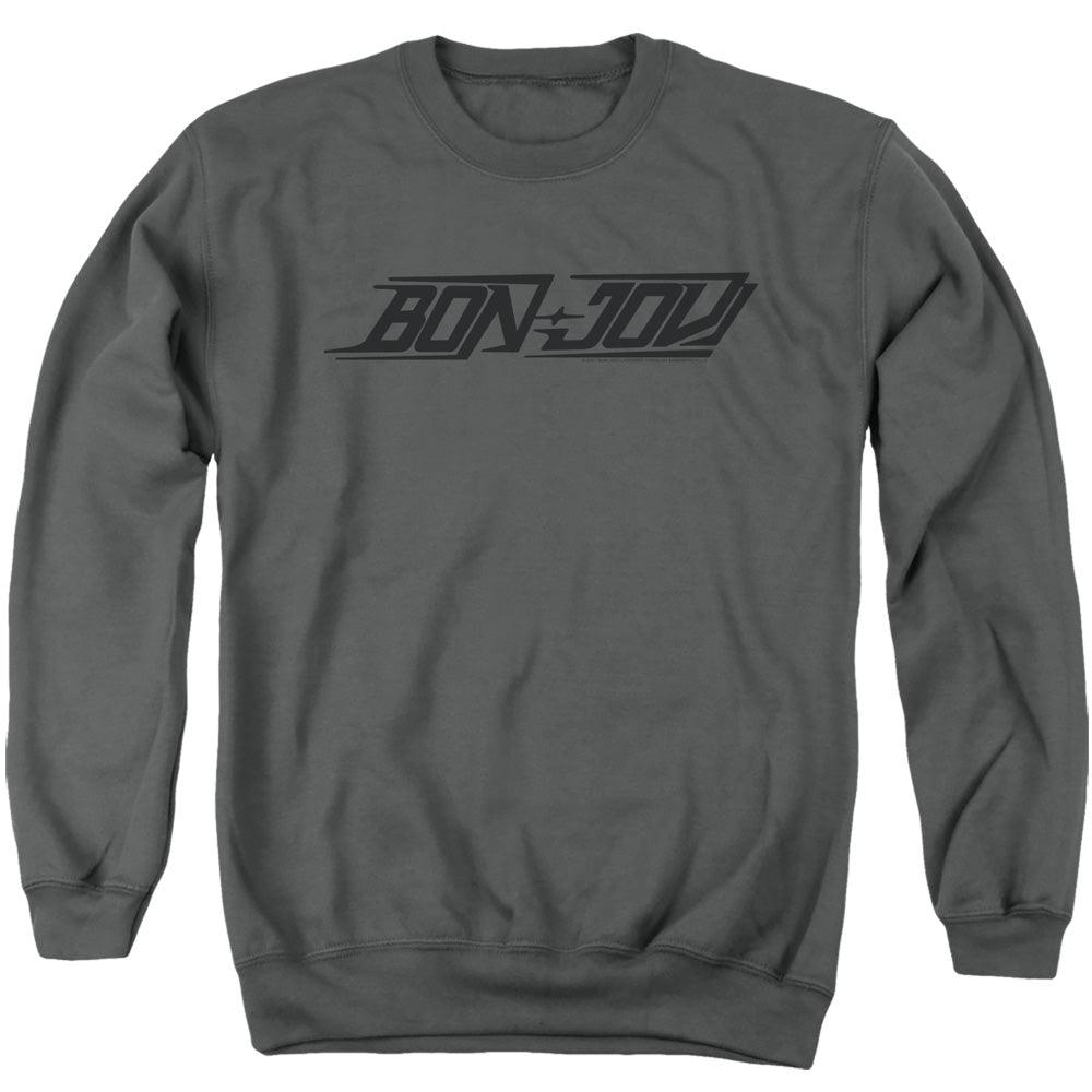 Bon Jovi New Logo Mens Crewneck Sweatshirt Charcoal Officially Licensed