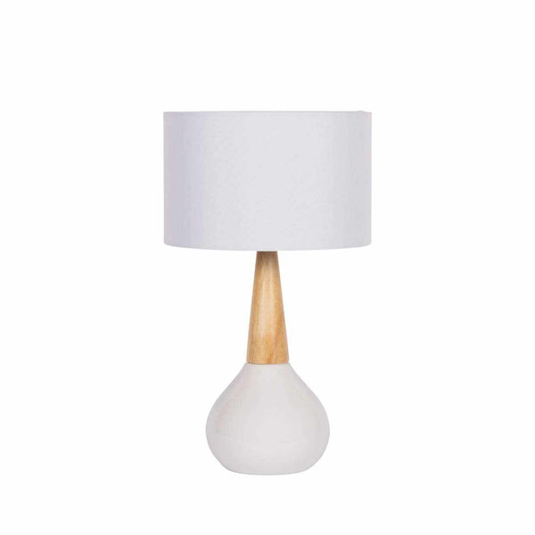 Baugo White Ceramic Table Lamp