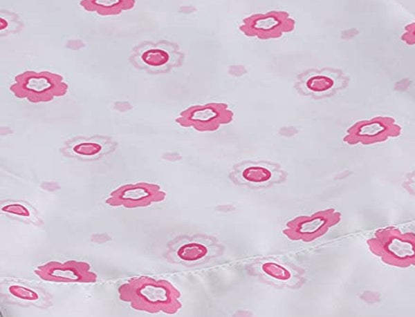 Greta Floral Stripe Pink Real Patchwork Cotton Reversible Quilt Bedding Set