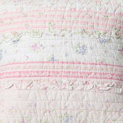 Romantic Chic Lace Ruffle Pink Real Patchwork Square Decor Throw Pillow