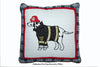 Ronnie Varsity Striped Fire Dog Dalmatian Square Decor Throw Pillow