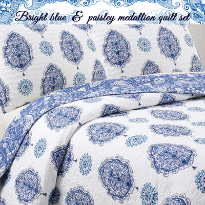 Hittle Cotton 3-Piece Reversible Quilt Bedding Set