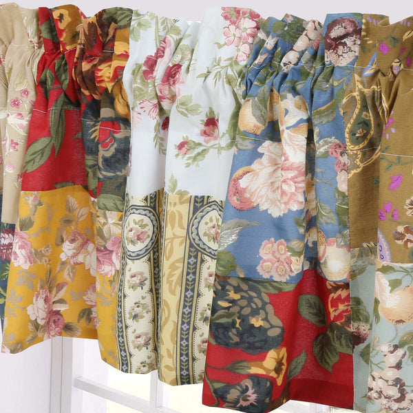 Ryleigh Floral Patchwork Country Garden Fall Flowers Paisley Window Valance