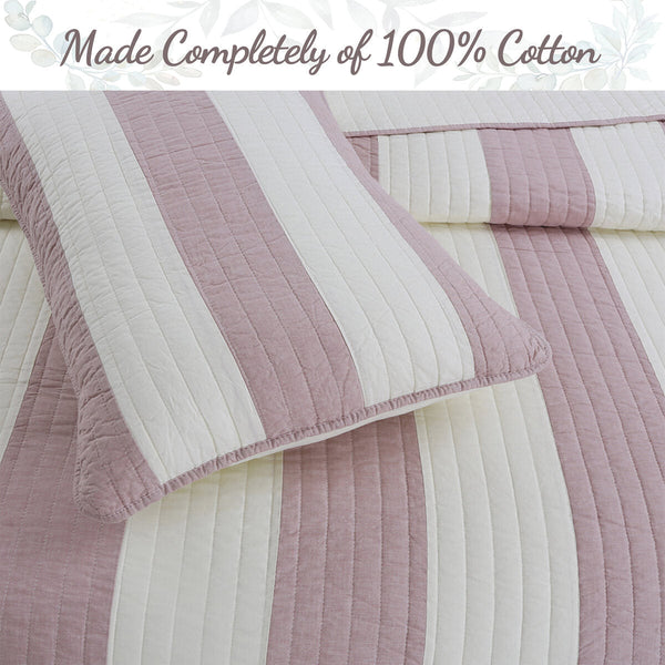 Josie Taro 3-Piece Cotton Reversible Quilt Bedding Set