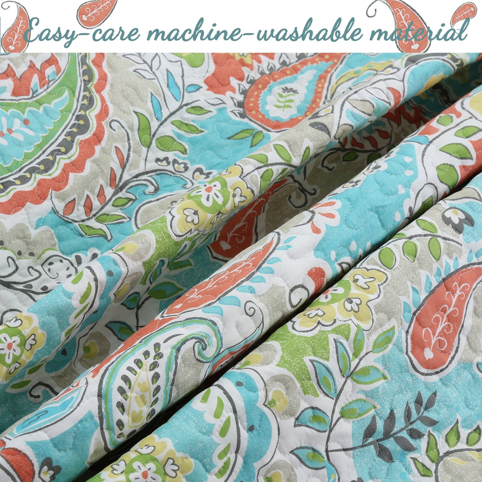 Mirage Paisley Reversible Quilt Bedding Set