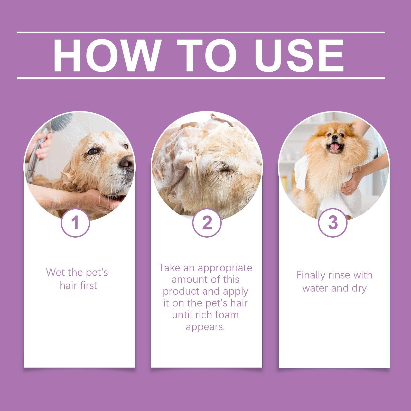Pet Lavender Shampoo Gently Cleans Pet Cat And Dog Hair Fluffy Smooth And Fragrant