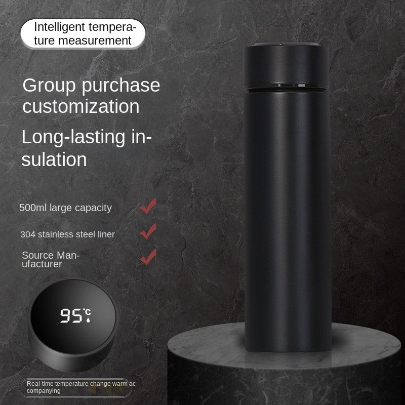 Smart Temperature Measurement Insulated Cup 304 Stainless Steel Water Cup Portable Home Cup Gift Cup Wholesale Engraving