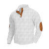 Long sleeved jacquard hoodie with fleece insulation and tactical pullover for training - White / S