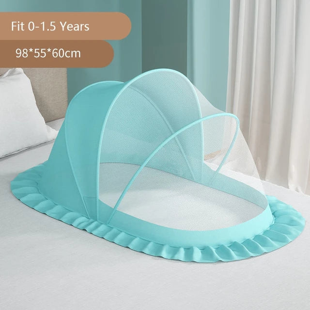 Baby mosquito net cover baby crib Mongolian yurt full face mosquito proof cover children's foldable bottomless mosquito net