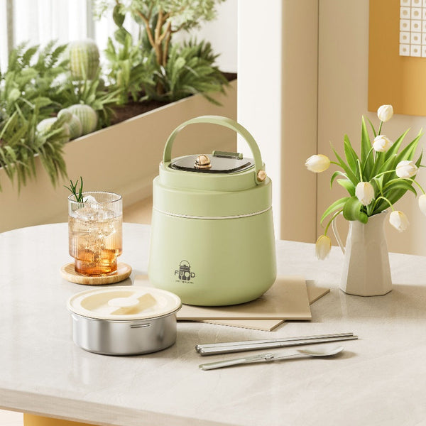 Adults Stainless Steel Insulated Lunch Box With Spoon And Fork, Insulated Bag, Leak-Proof, Keeps Food Warm