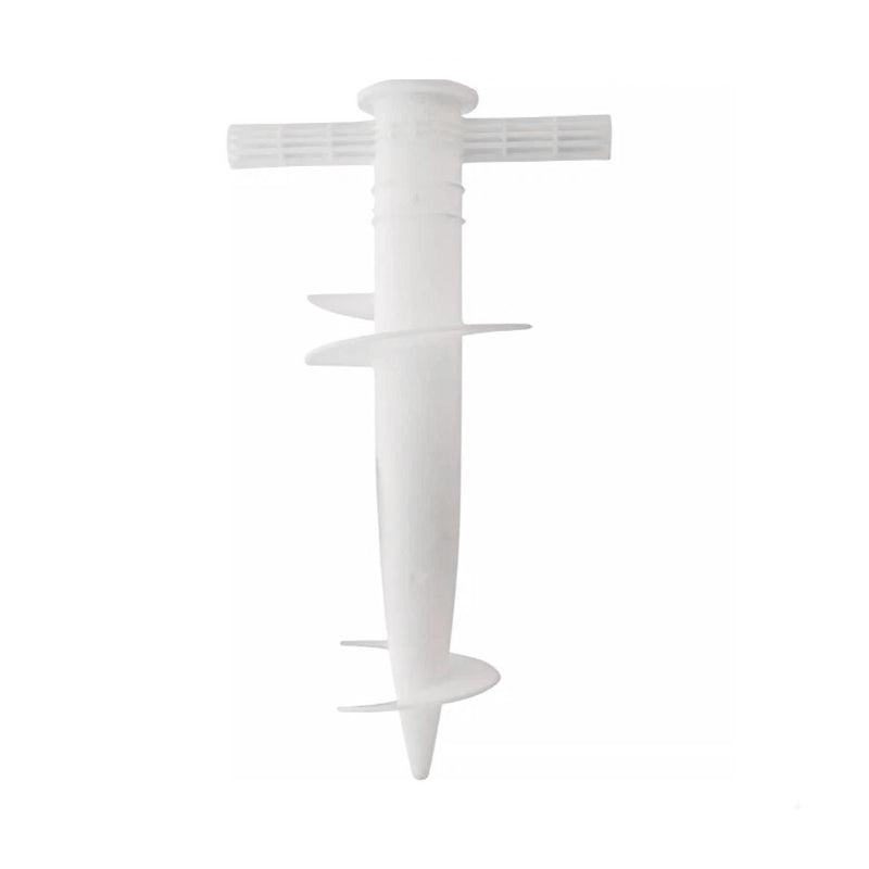 Plastic Adjustable Umbrella Base, Sun, Beach, Terrace, Sand, Ground Fixing Tools (Anchor Bracket, Spiral Tool, Tip Part), 1 Pc