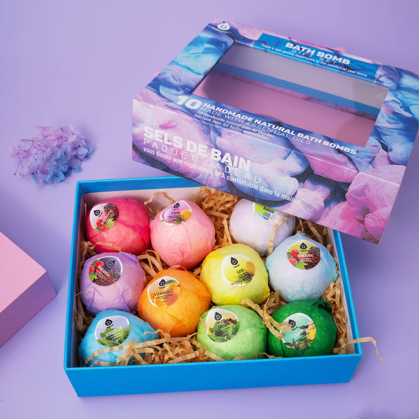 10 Pcs of Handmade, Natural and Organic Bath Bombs