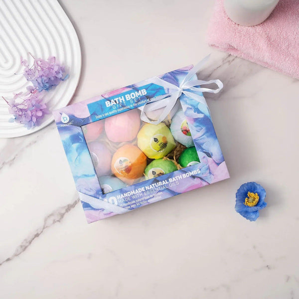 10 Pcs of Handmade, Natural and Organic Bath Bombs - Gifts for You 'n Me