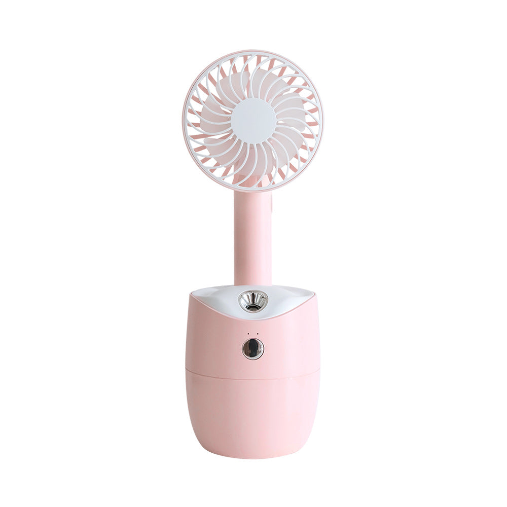 New Rotary Spray Fan USB Rechargeable Mini Humidifier Portable Silent Shaking Head Fan