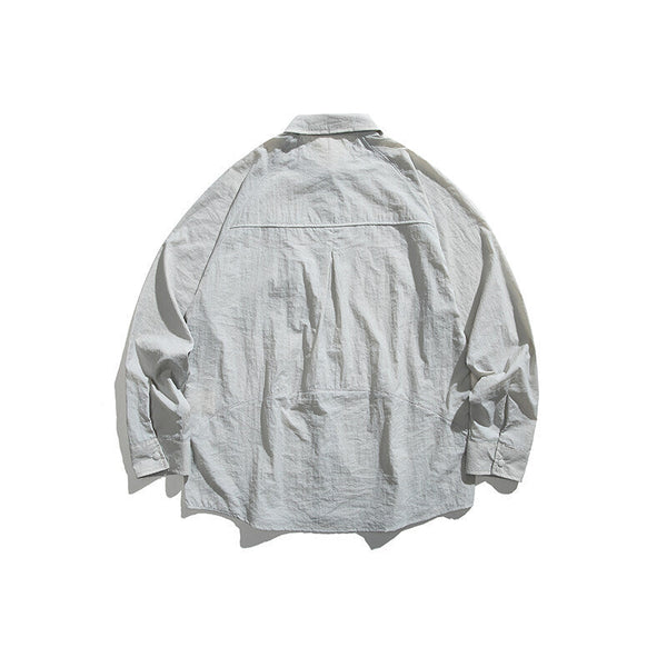 Casual sun protection long sleeved shirt jacket men's shirt