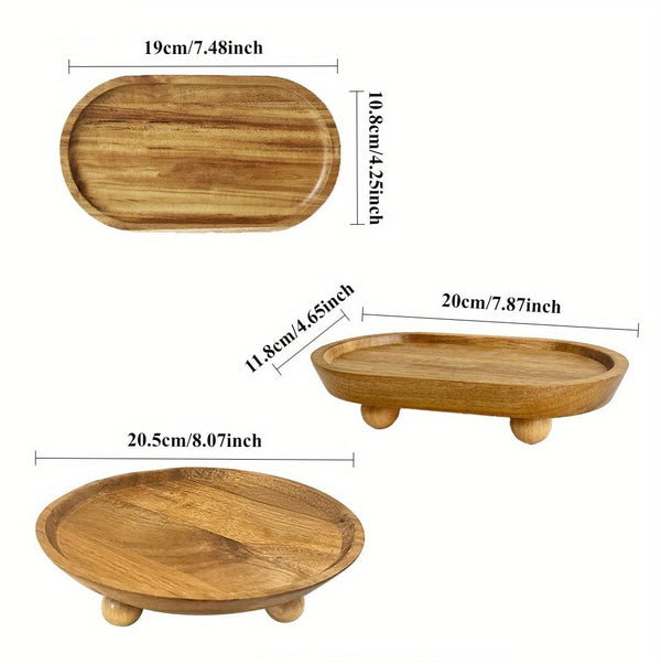 Acacia wooden fruit tray cake plate decoration Dim sum kitchen plate