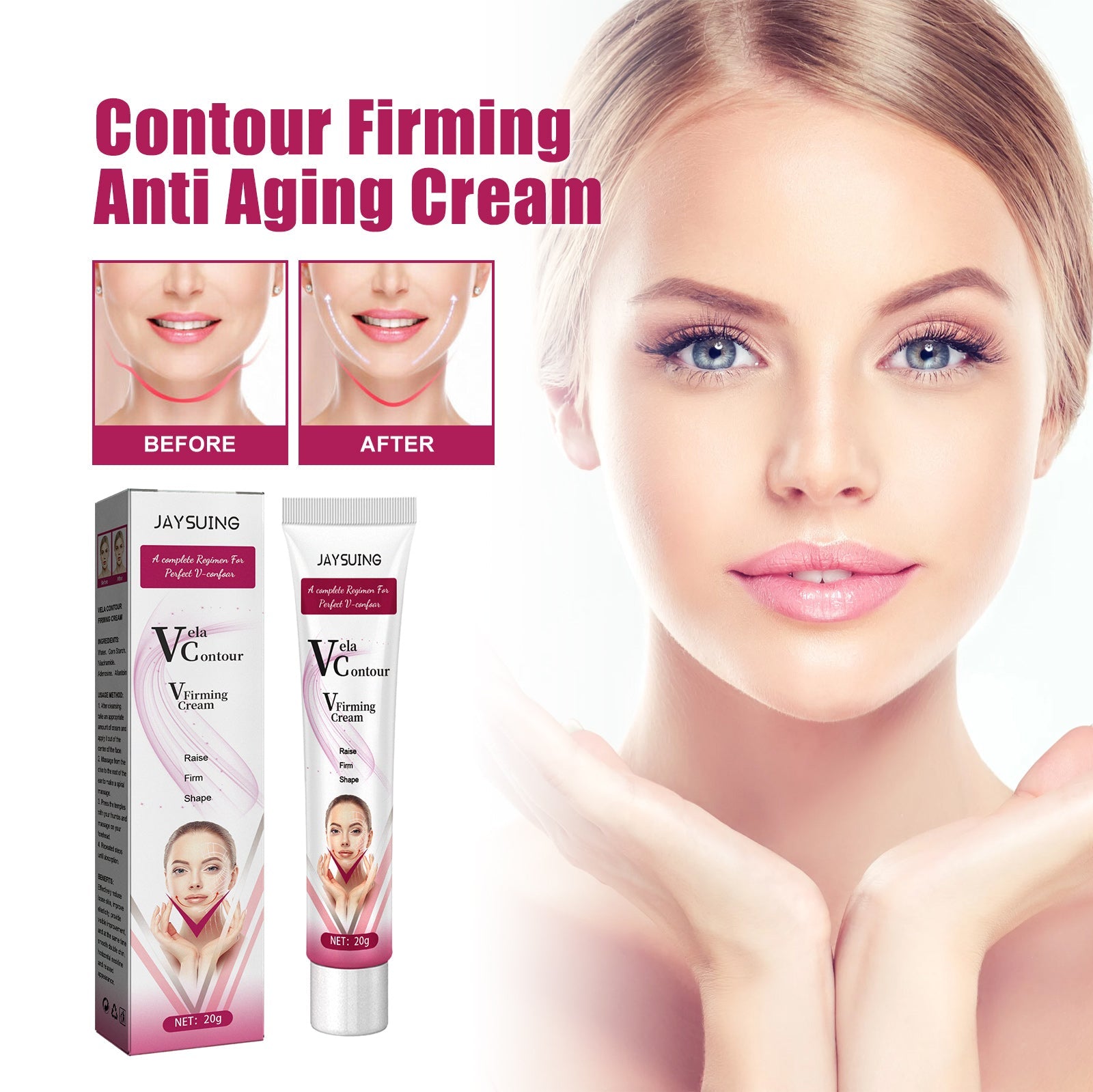 V Face Firming Cream, Firming Fine Line Facial Contour Anti-aging Face Cream