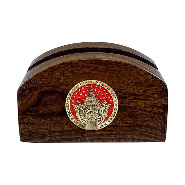 Trump & Vance  Inauguration 2025 Desert Ironwood Business Card Holder - Limited Edition
