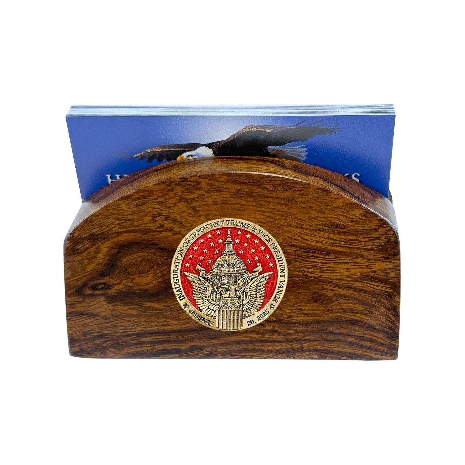 Trump & Vance  Inauguration 2025 Desert Ironwood Business Card Holder - Limited Edition
