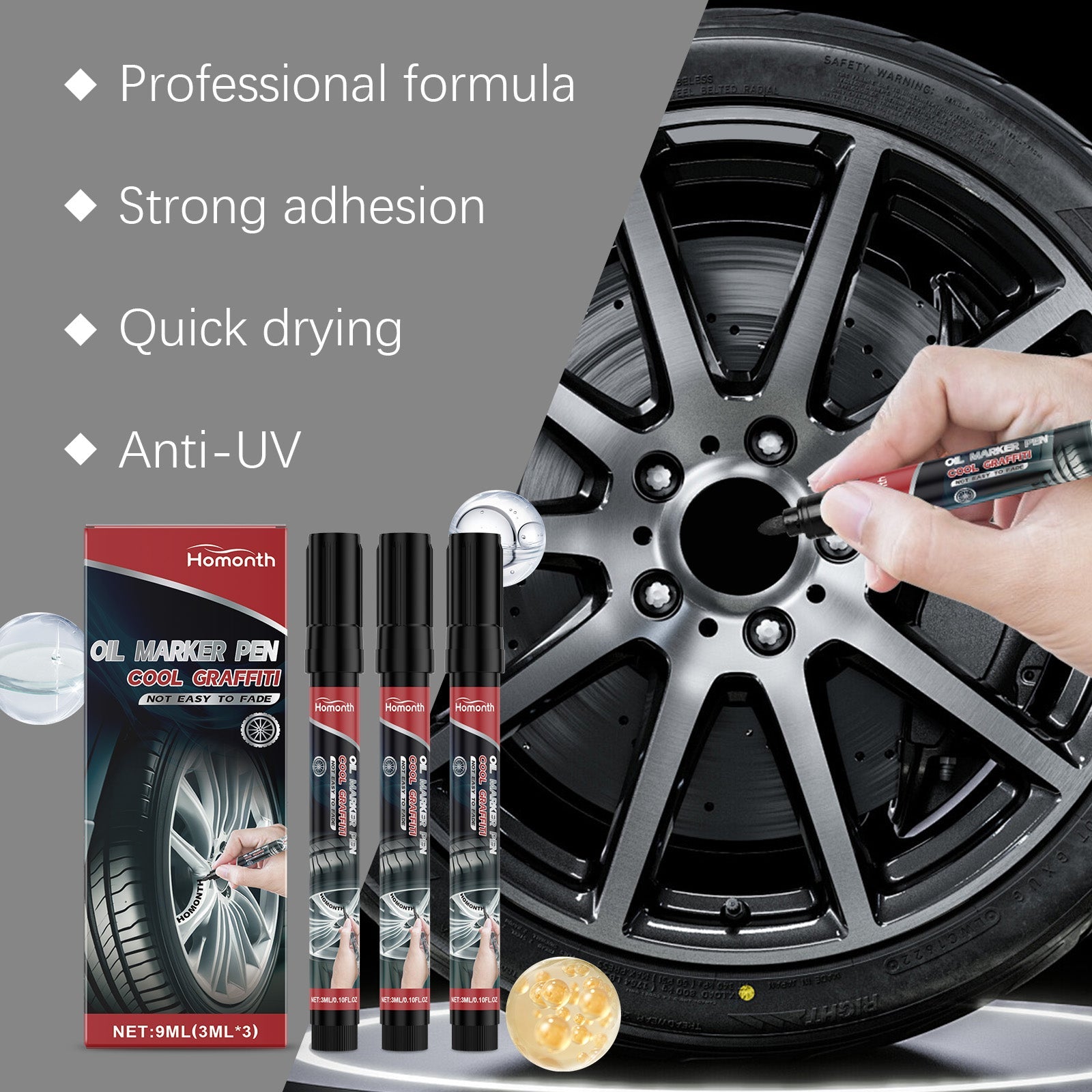 Car Tire Oil Marker Car Tire Paint Graffiti Paint Cool Diy Car Marker