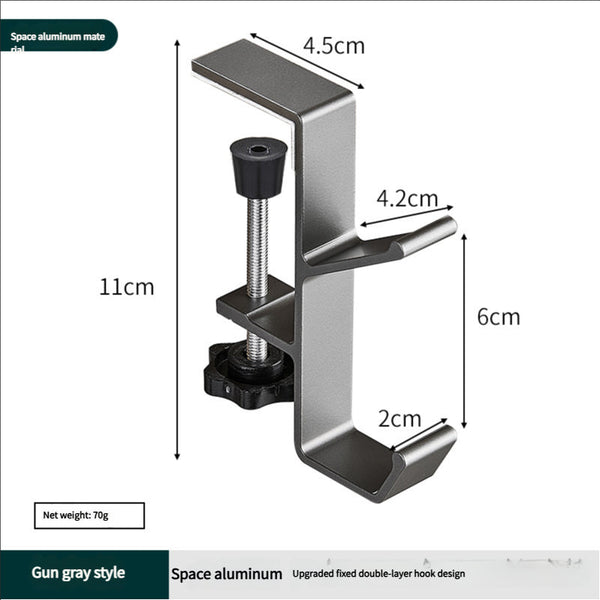 Portable student backpack hook, office desk mobile headphone hook, table side umbrella hook Hook storage