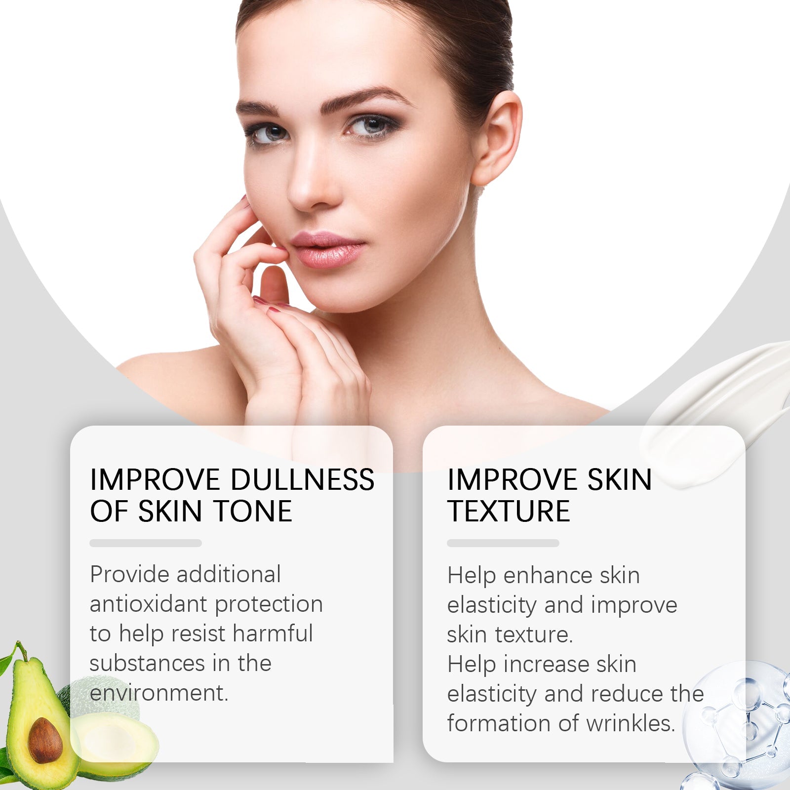 Collagen Facial Moisturizer Hydrates And Moisturizes The Facial Skin With A Soft Moisturizing Cream That Reduces Fine Lines