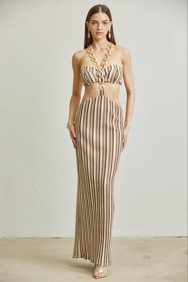 Striped Luxe Ensemble Dress