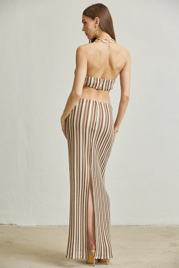 Striped Luxe Ensemble Dress