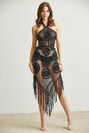 Medallion Floral Cutout Dress