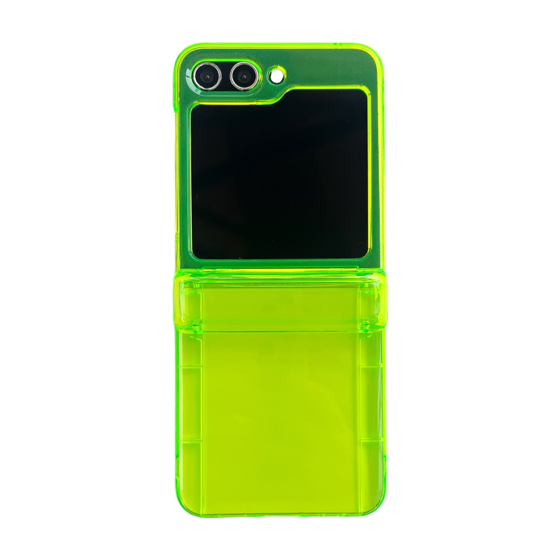 Suitable for Samsung Galaxy Z Flip5 phone case simple fluorescent green zflip4/3 folding screen protective cover