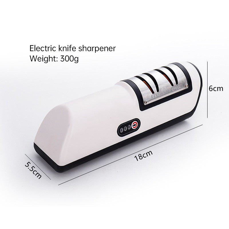 Multifunctional Electric Knife Sharpener. Automatic, professional, small - sized for kitchen use. Quick - sharpening with non -