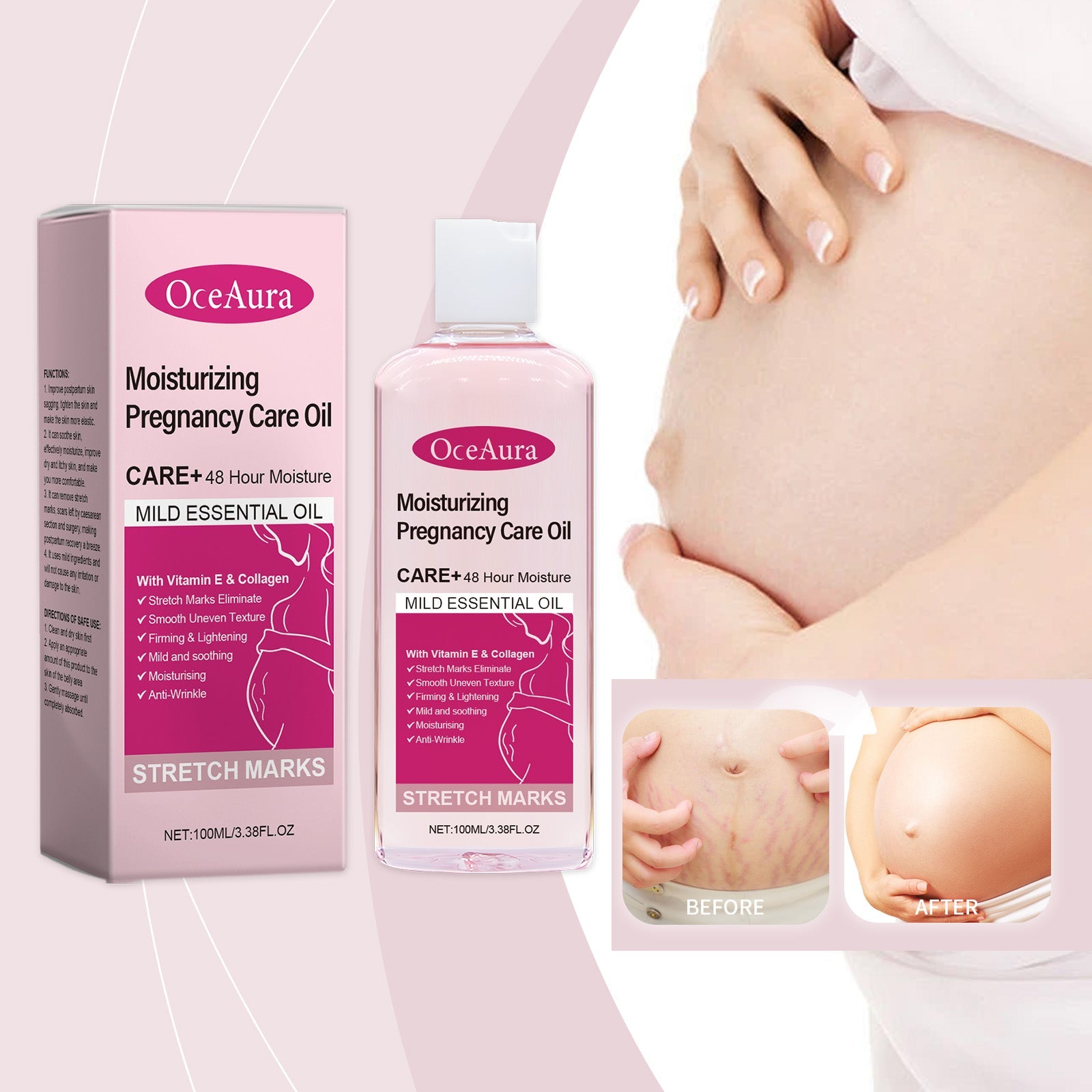 Skin Care Oil Moisturizes Postpartum Skin Fine Lines And Enhances Elasticity With A Moisturizing Cream For The Body