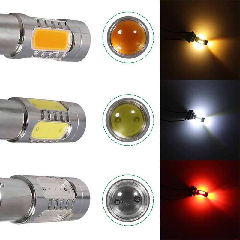 NLpearl 2x Signal Lamp 1156 LED BA15S P21W BAU15S PY21W Auto Turn Signal Light 12V COB 1157 BAY15D P21/5W LED Brake Stop Lamps