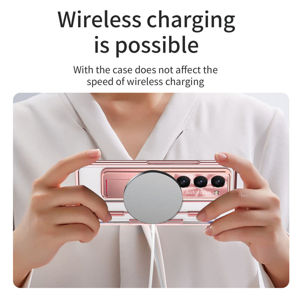 Samsung zfold 6 phone case FOLD5 flat hinge folding pen slot protective cover W23 electroplated lens film suitable