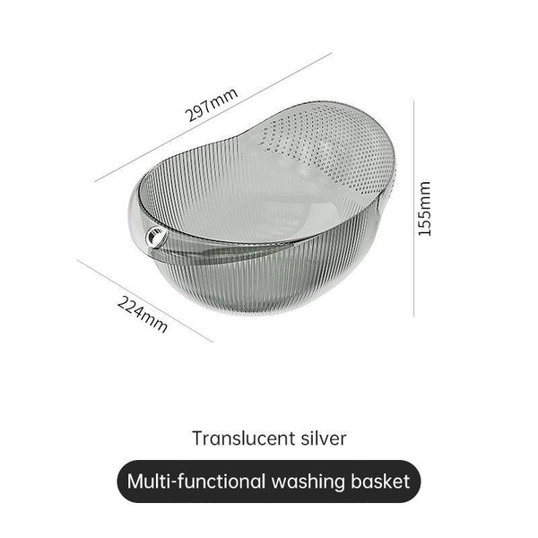 Household washing basket basin plastic drain basket wash fruit basin rice basket storage basket