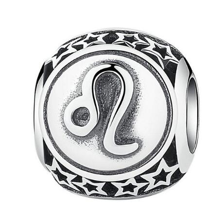 BAMOER 925 Sterling Silver Aquarius Star Sign Zodiac Beads Charms fit Bracelets PSC048