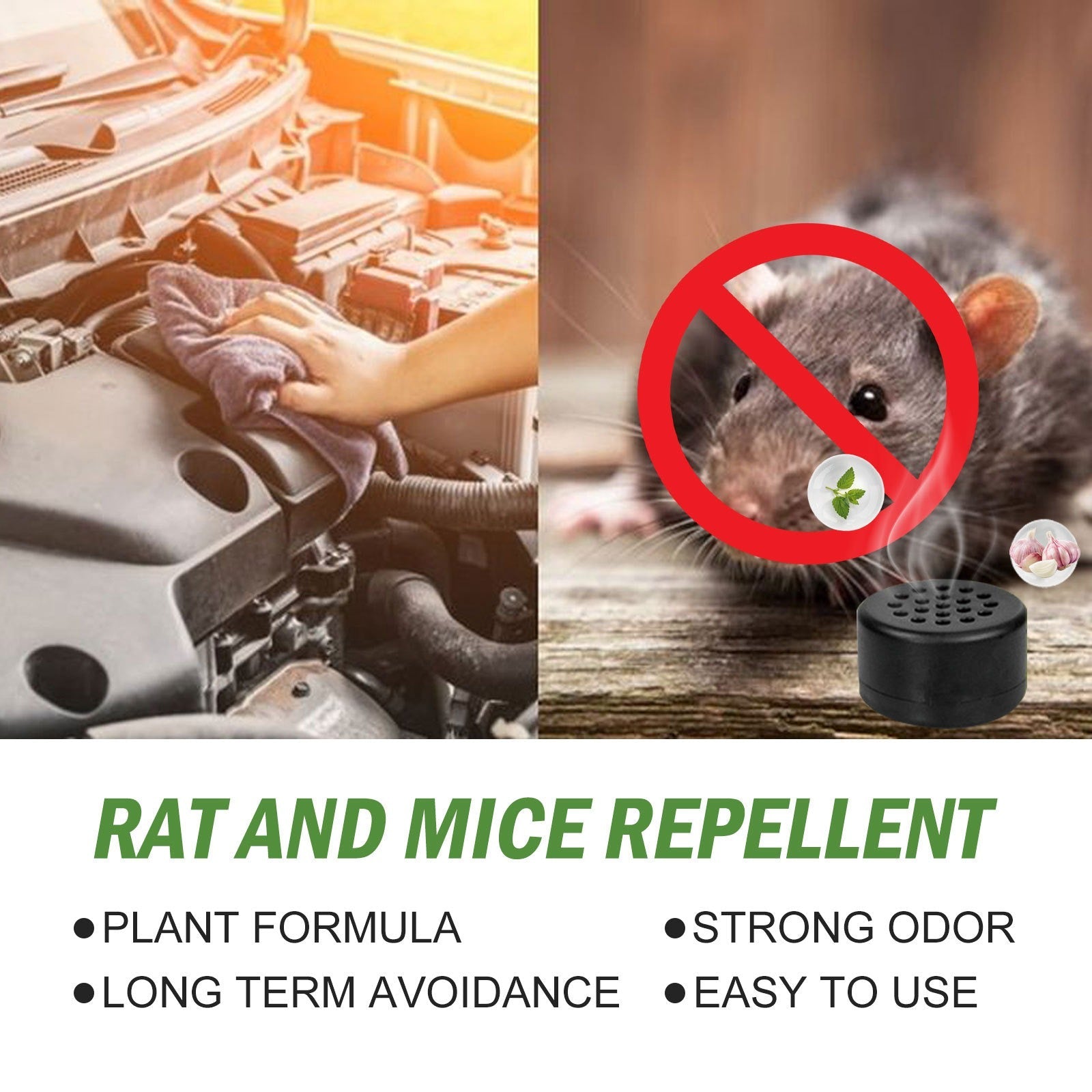 Yegbong 8pcs mice repellant mouse repelling pills car body kitchen office bedroom warehouse sewer pipe rat and mice repellent