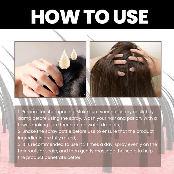Hair Boost Spray, Ginger Multiflorum Essence Moisturizes Scalp And Prevents Hair Loss