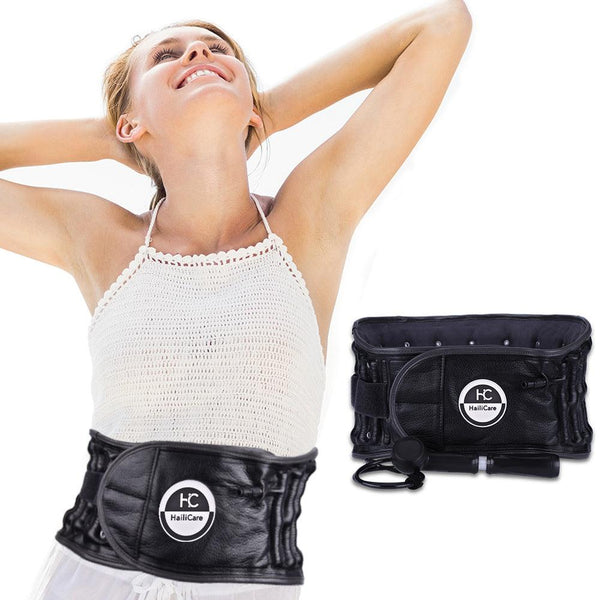 HailiCare Inflatable Traction Belt Lumbar Hot Moxibustion Massage Lumbar Disc Magnetic Therapy Belt