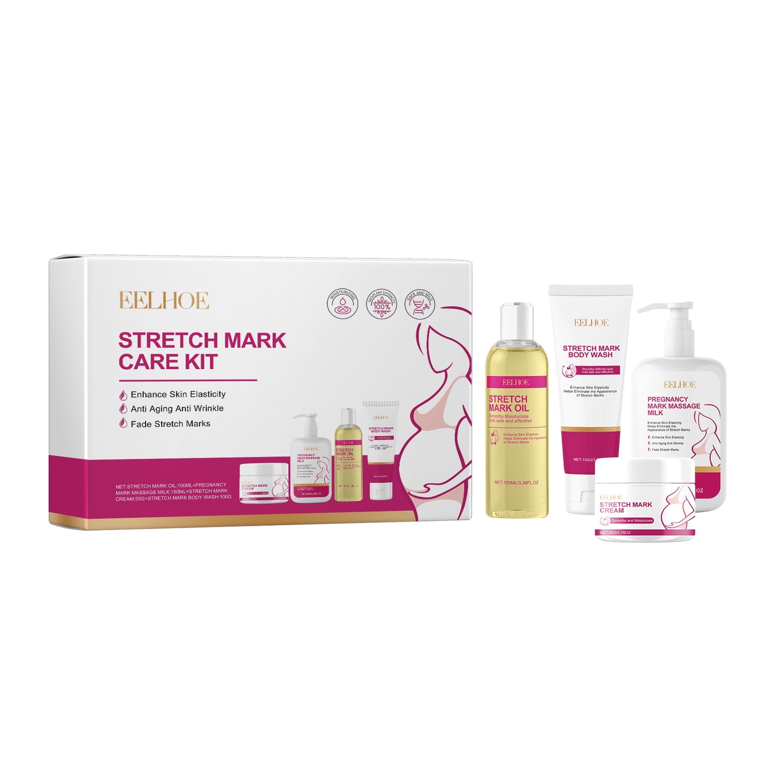 Skin Care Set Gently Moisturizes Postpartum Skin Fine Lines, Firming And Smoothing Skin Body Care
