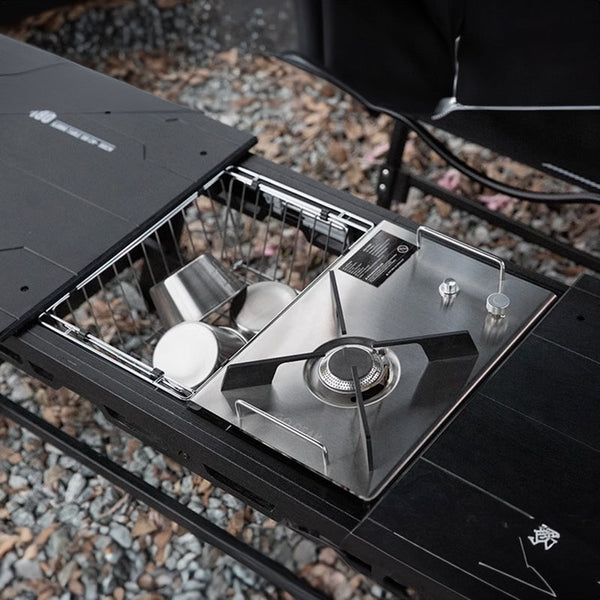 IGT Stainless Steel Folding Basket: Drain & Wash, Ideal Camping Table Accessory.