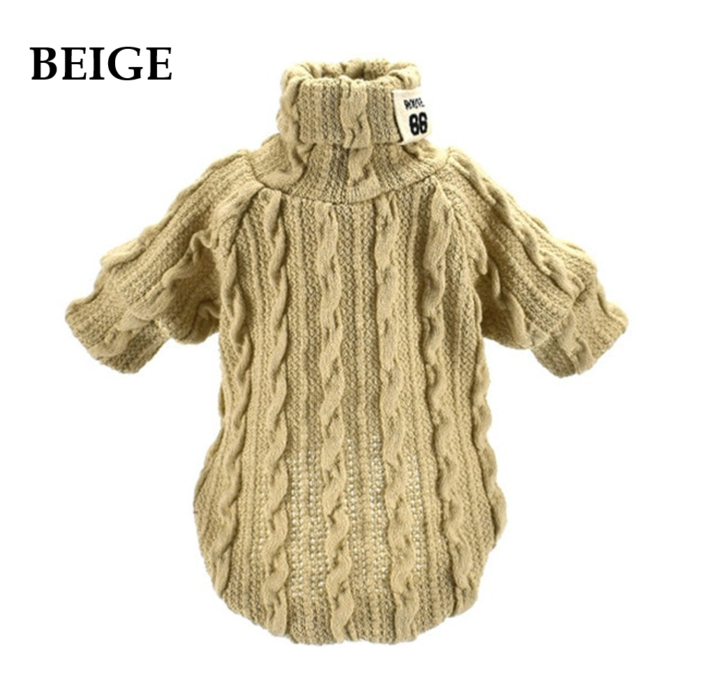 Winter Warm Knitted Turtleneck Sweater for Small Dogs or Cats