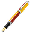 Visionary® Brass & Aluminum Enameled Fountain Pen (Fine Nib) - Aspen Gold / Red