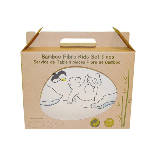 Polar Bear And Penguin -3pcs Kids Dinnerware Set - Gifts for You 'n Me