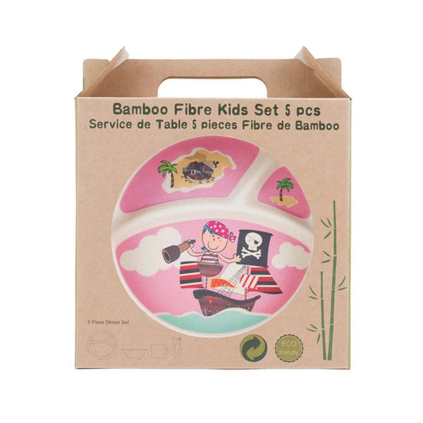 Pirate Pink -5pcs Kids Dinnerware Set - Gifts for You 'n Me