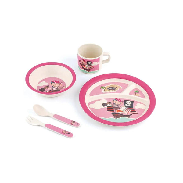 Pirate Pink -5pcs Kids Dinnerware Set - Gifts for You 'n Me