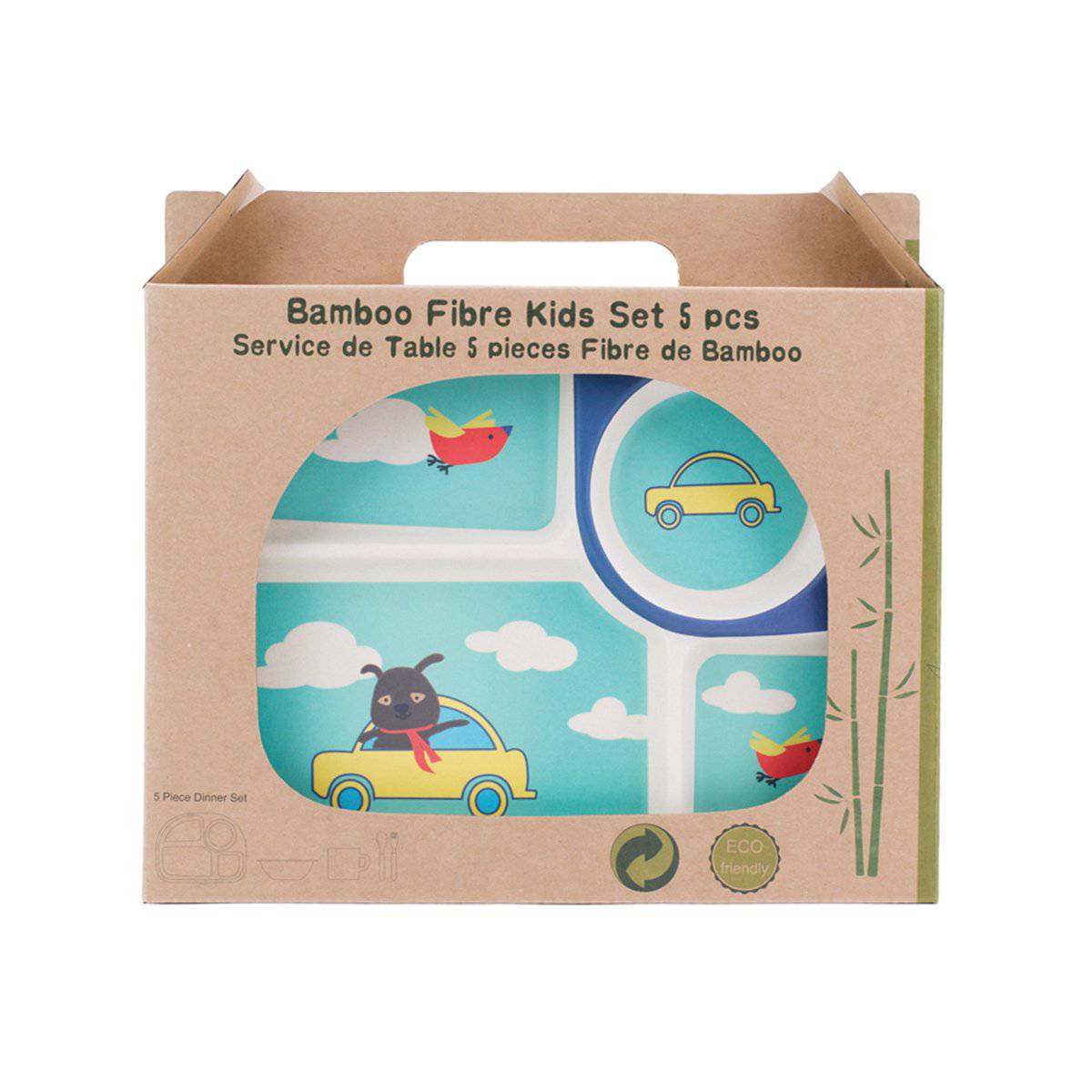 Car -5pcs Kids Dinnerware Set