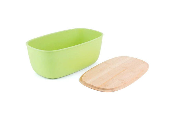 Bamboo fiber Large Bread Bin with Reversible lid -Green Bin - Gifts for You 'n Me