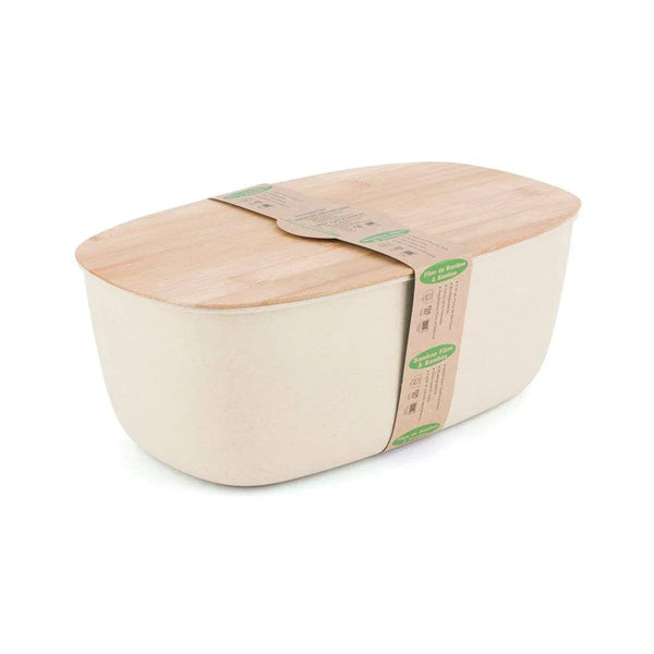 Bamboo fiber Large Bread Bin with Reversible lid -White Bin - Gifts for You 'n Me