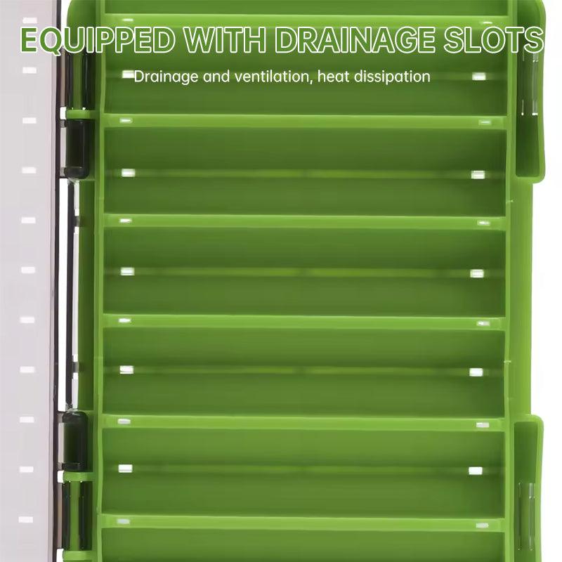 14-Compartment Fishing Tackle Box for Accessories, Lures & Hooks, Double-Sided Organizer.